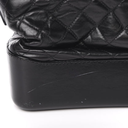 Chanel Aged Calfskin Quilted Medium Gabrielle Hobo Black 15 of 16