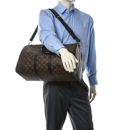 Louis Vuitton Monogram Macassar Keepall Bandouliere 45 2 of 9
