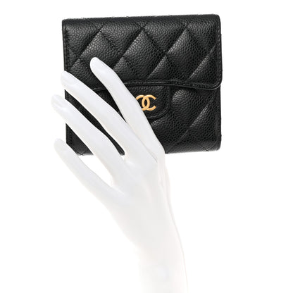 Chanel Caviar Quilted Compact Flap Wallet Black 2 of 8