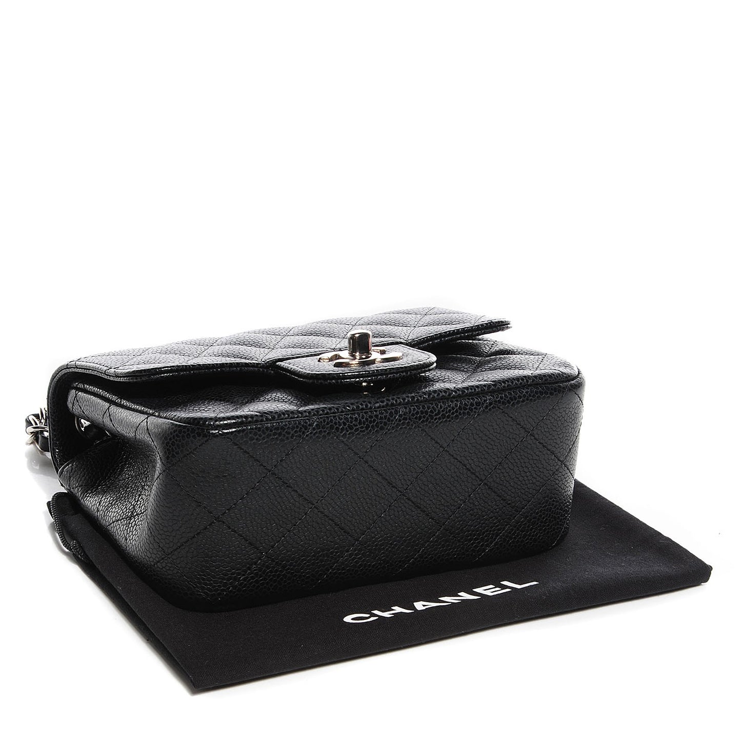 Caviar Quilted Mini Square Flap Black