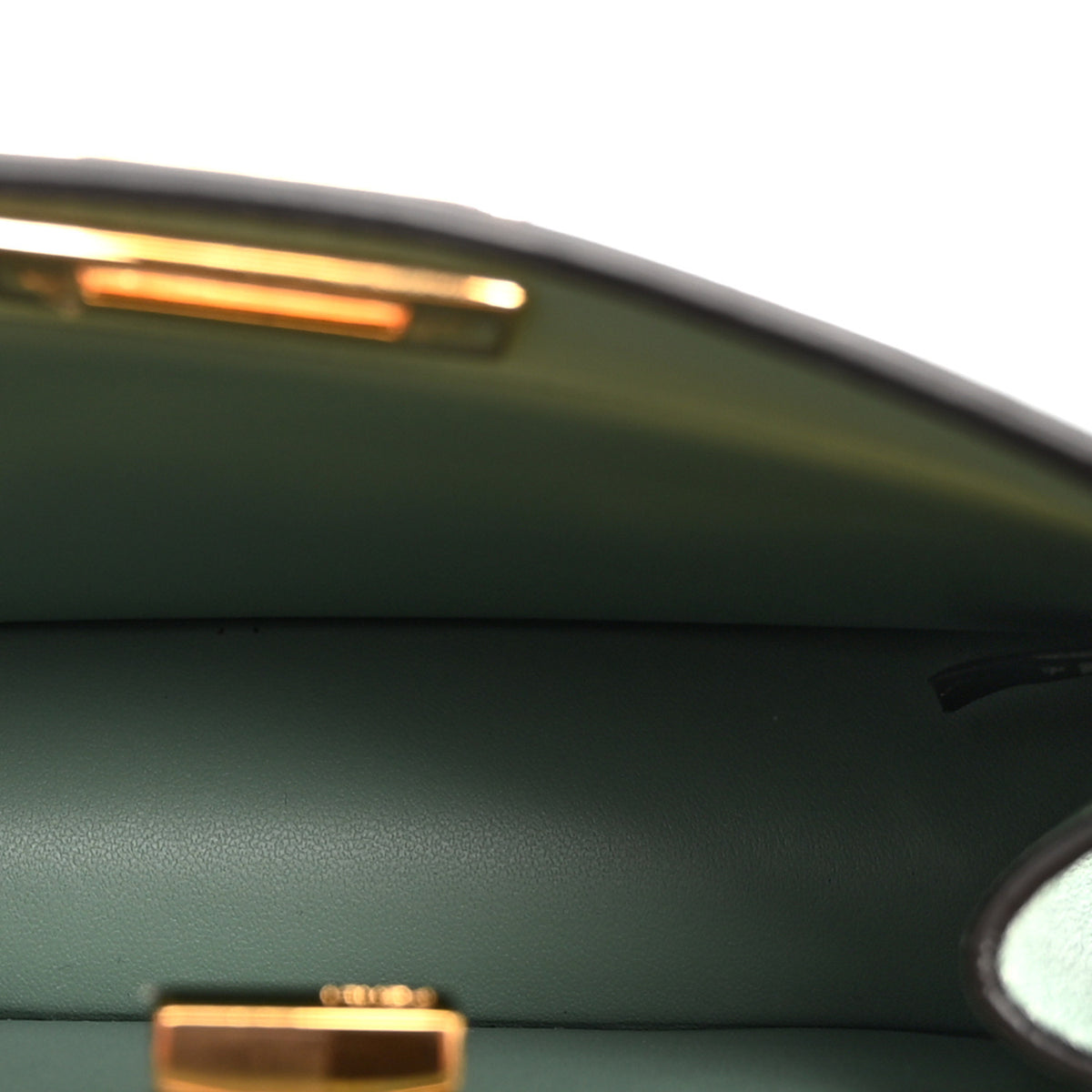 Fendi Shiny Nappa Petite Peekaboo I SEE U Satchel Menta 5 of 11