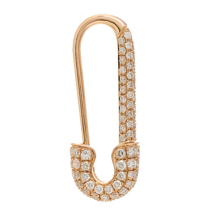 Anita Ko 18K Yellow Gold Diamond Mini Safety Pin Earring 1 of 6