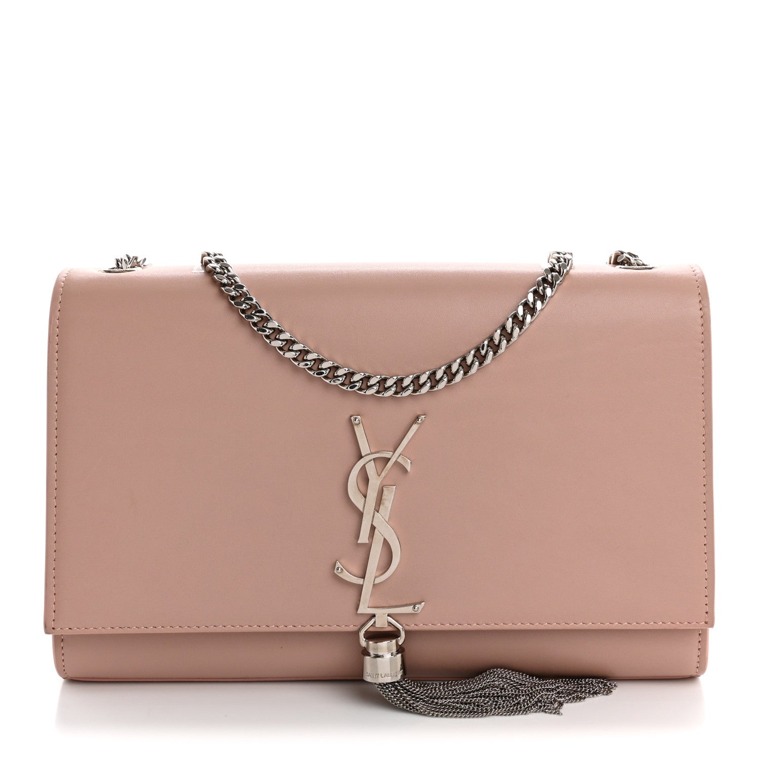Saint Laurent Smooth Calfskin Medium Classic Monogram Kate Tassel Satchel Pink 1 of 14