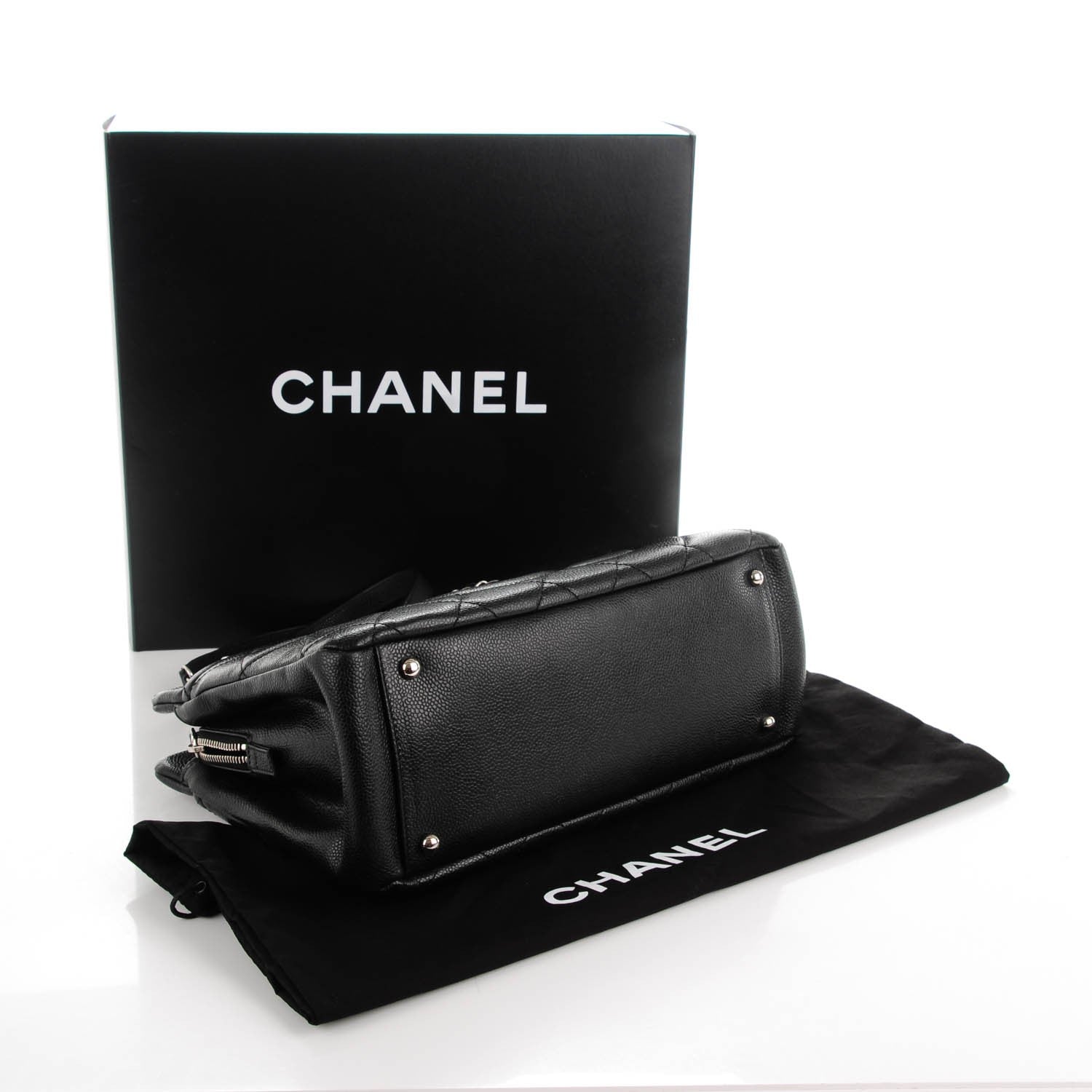 Chanel Caviar CC Timeless Tote Black 4 of 7