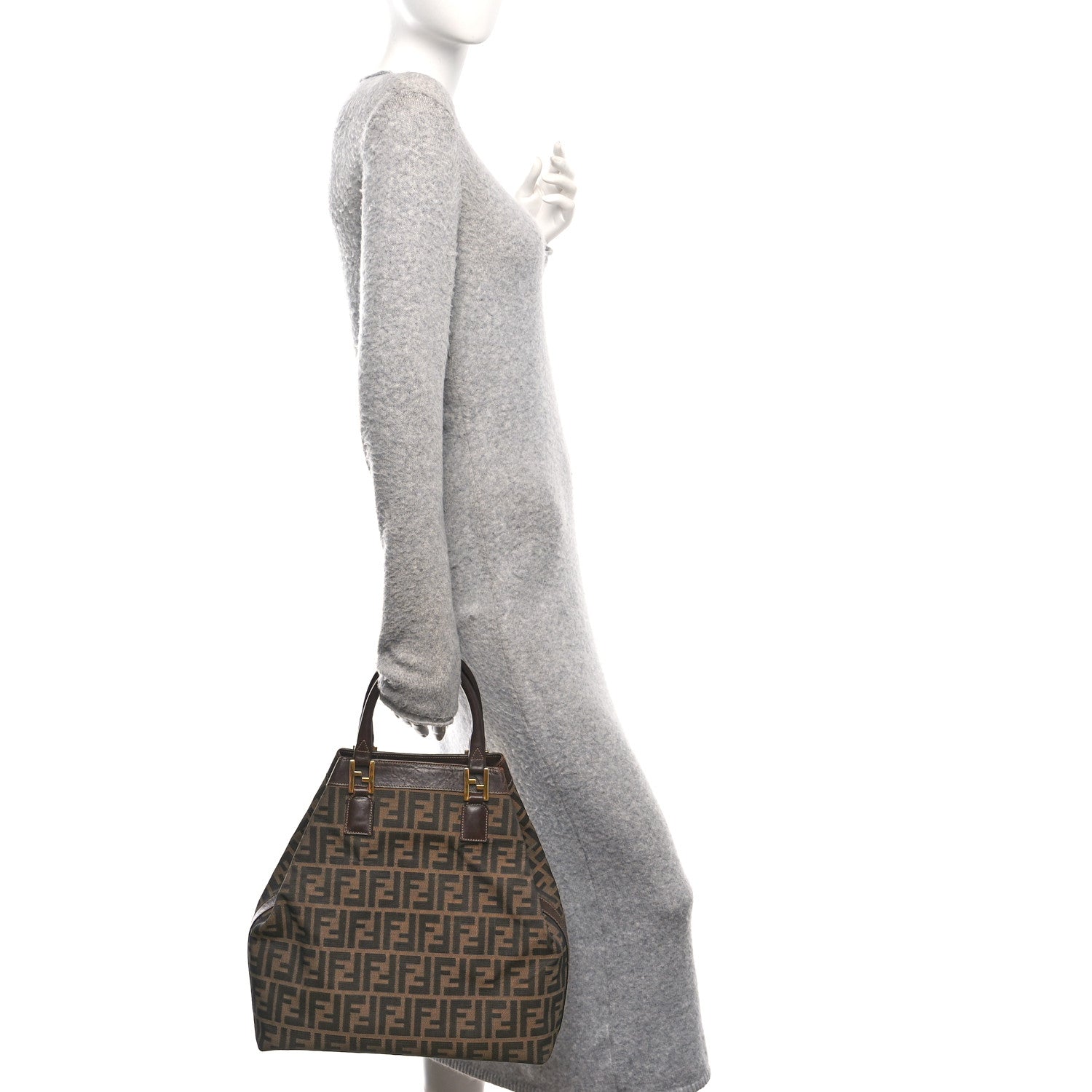 Fendi Zucca Top Handle Tote Tobacco 1797288 – FASHIONPHILE