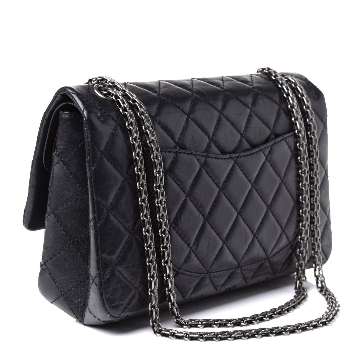 Aged Calfskin Quilted 2.55 Reissue 226 Flap Black