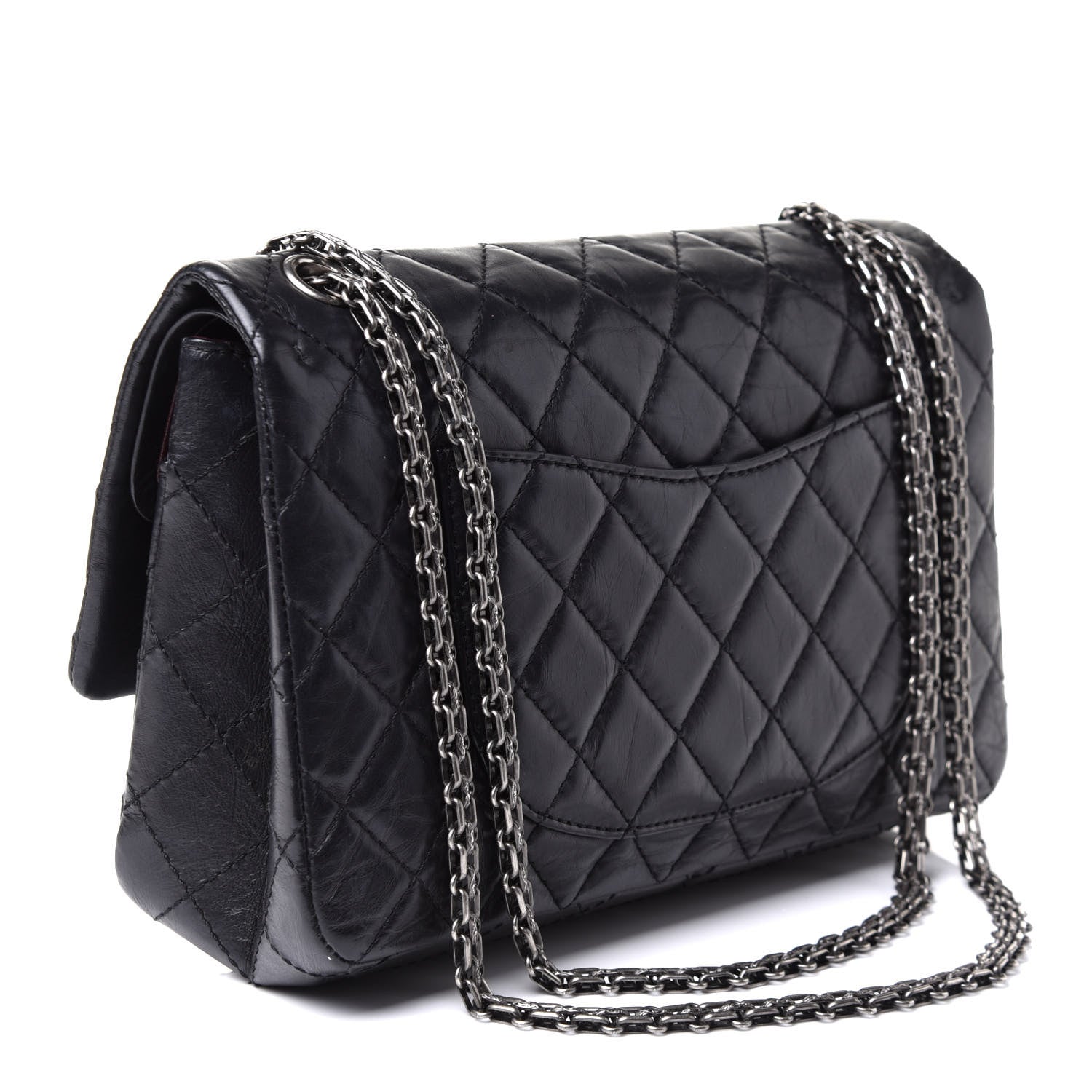 Chanel Aged Calfskin Quilted 2.55 Reissue 226 Flap Black 3 of 12