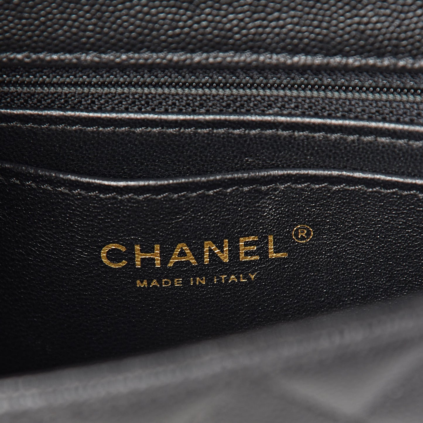Caviar Quilted Mini Rectangular Flap Black