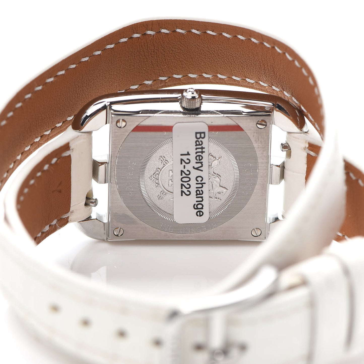 Stainless Steel Alligator 23mm Cape Cod Double Tour Quartz Watch Blanc