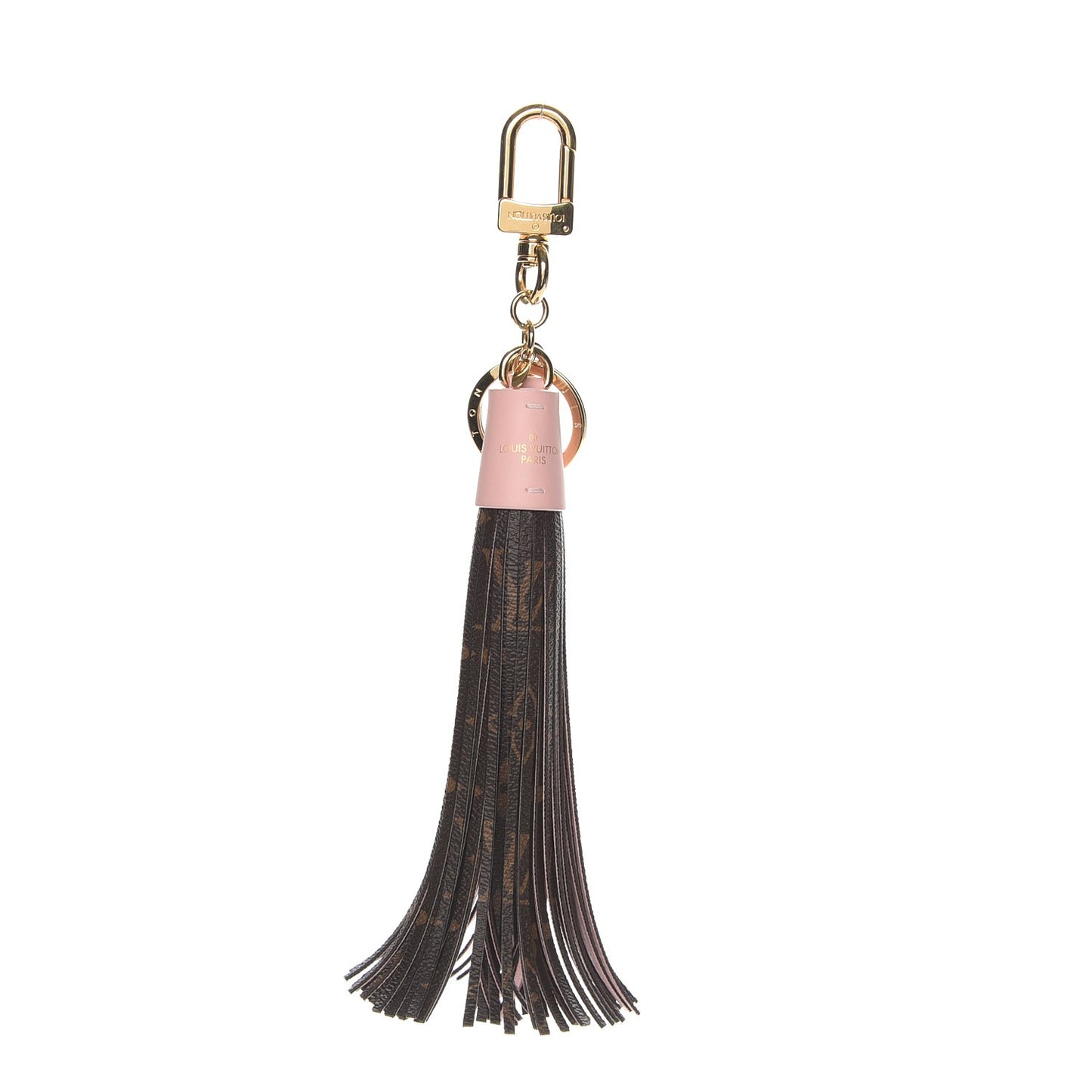 Monogram Tassel Bag Charm Pink