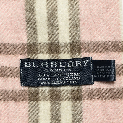Burberry Cashmere Nova Check Scarf Pink 4 of 4