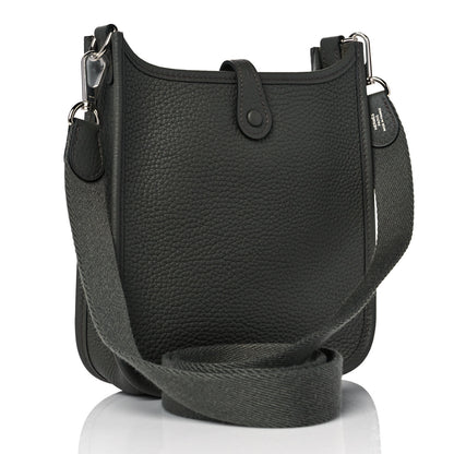 Hermes Taurillon Clemence Evelyne TPM Vert De Gris 3 of 9