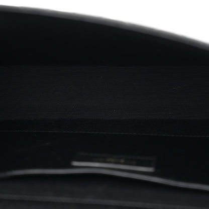 Saint Laurent Grain De Poudre Textured Mixed Matelasse Triquilt Medium Monogram Satchel Black 5 of 12