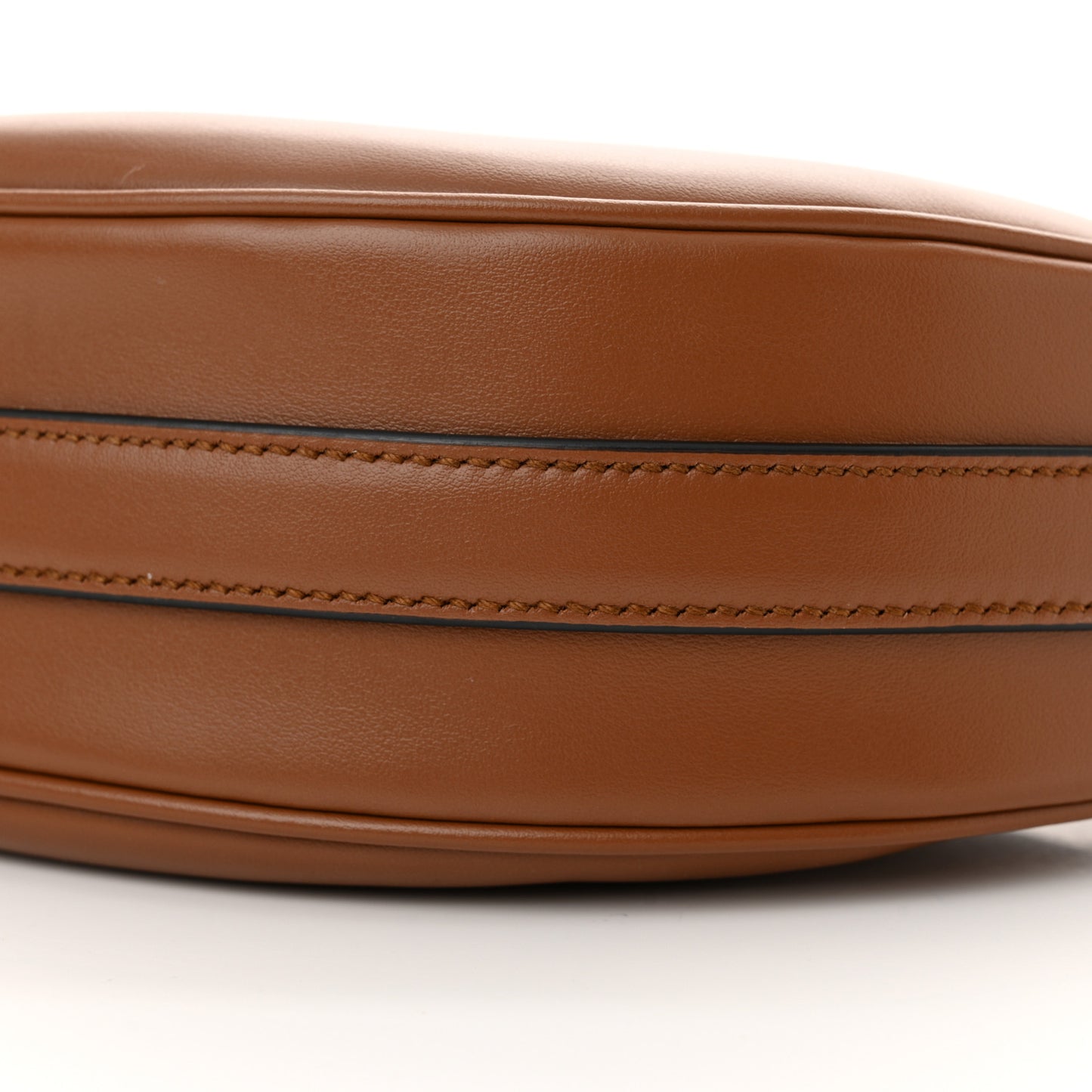 Soft Calfskin Arque Shoulder Bag Cognac