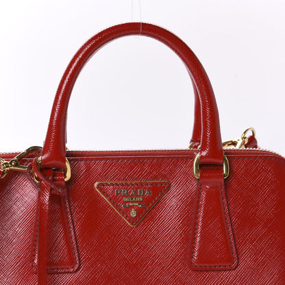 Prada Saffiano Vernice Mini Promenade Tote Rosso 20 of 20