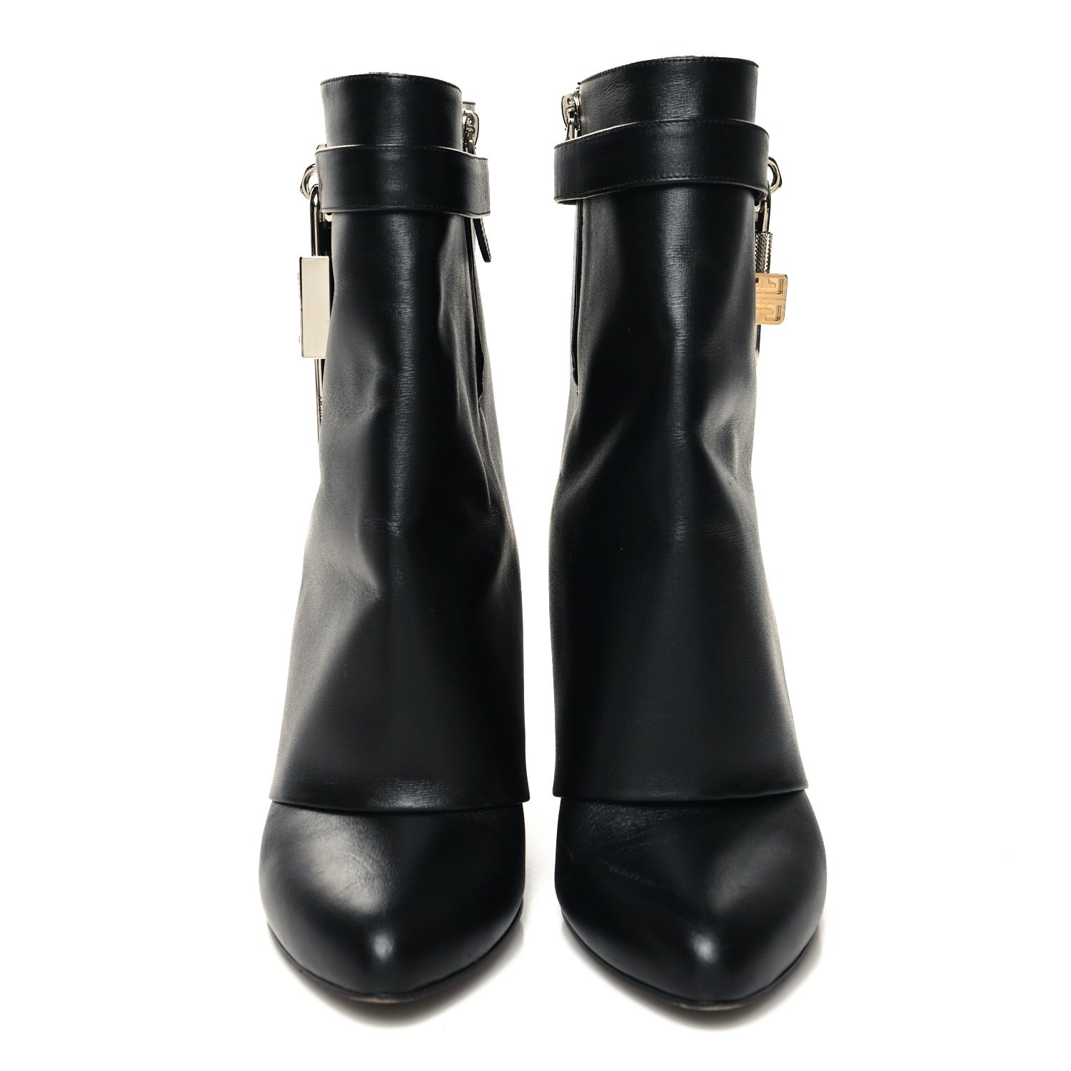 Givenchy Calfskin Shark Lock Ankle Boots 37.5 Black 2 of 11