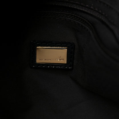 Fendi Vitello Naplak Large Convertible Baguette Black 6 of 12