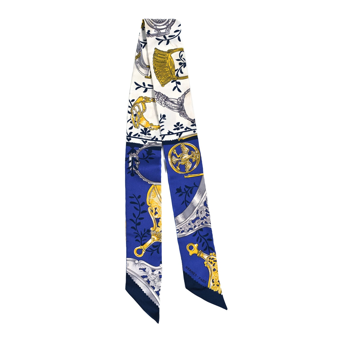 Silk Etriers Remix Twilly Marine White Or