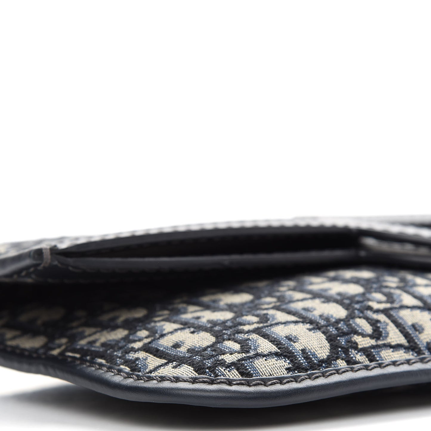 Oblique Fold Over Clutch Blue