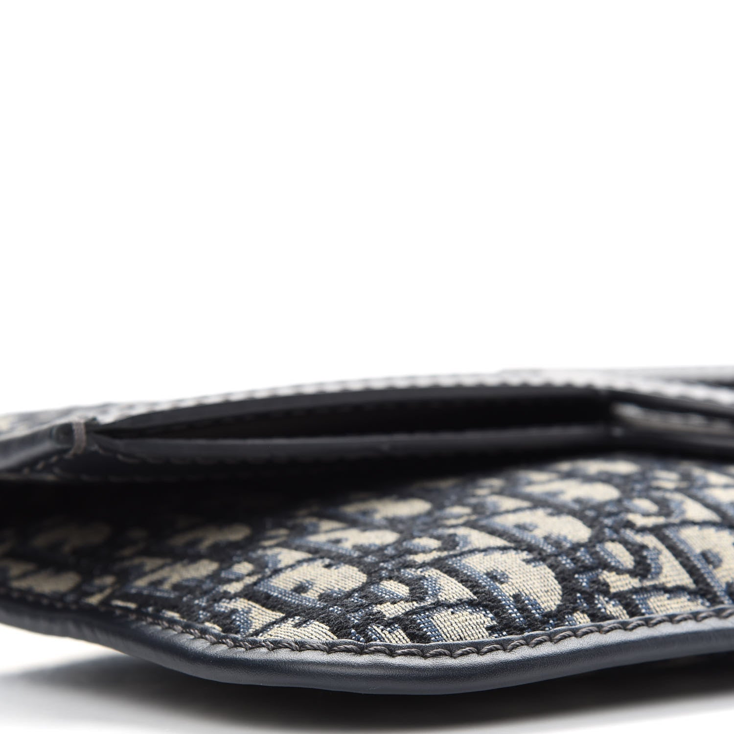 Christian Dior Oblique Fold Over Clutch Blue 8 of 10
