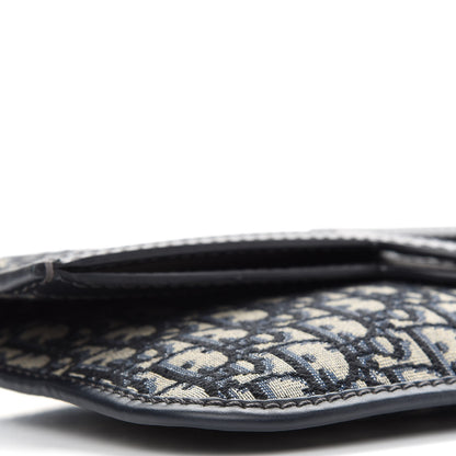 Christian Dior Oblique Fold Over Clutch Blue 8 of 10