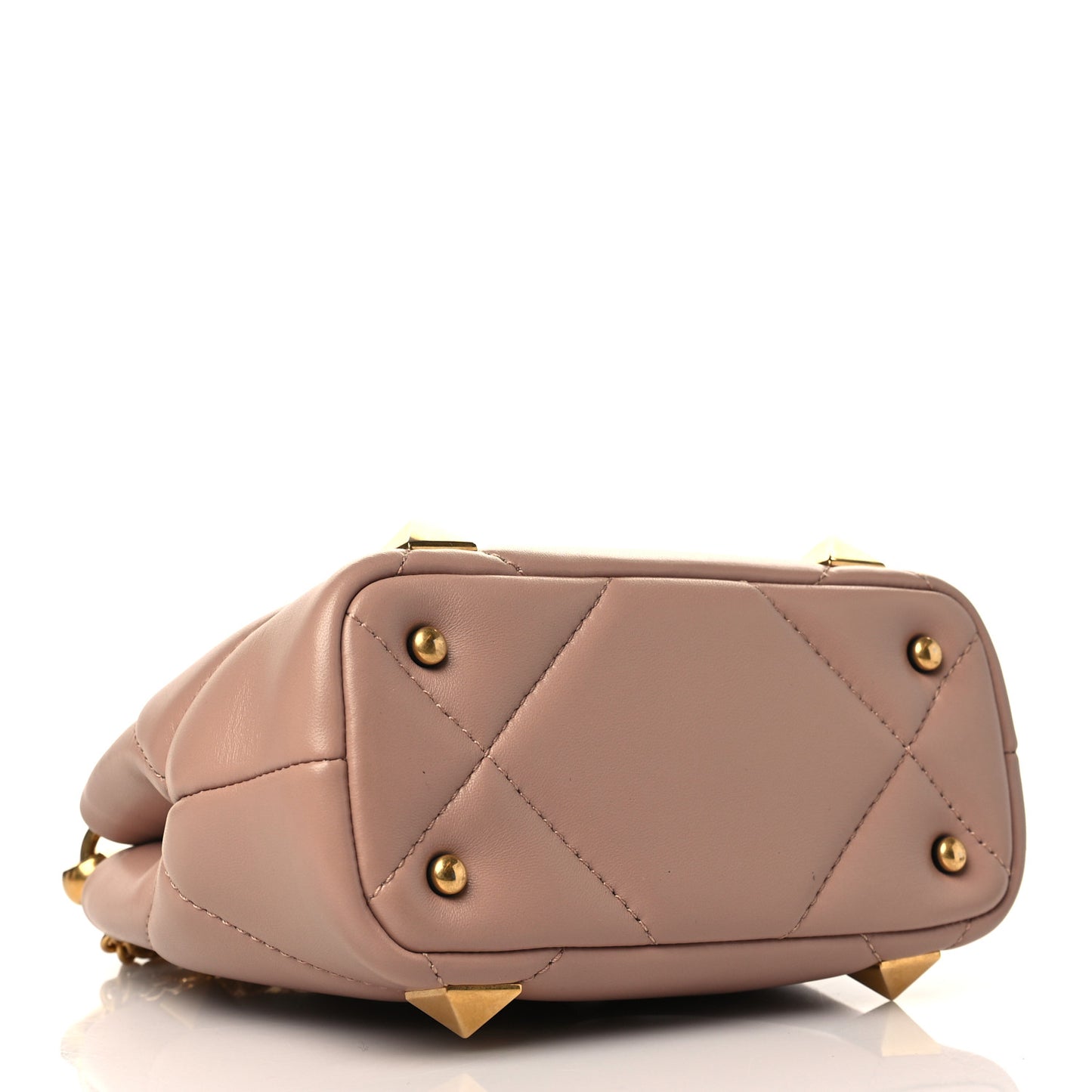 Nappa Mini Roman Stud The Handle Bag Rose Cannelle