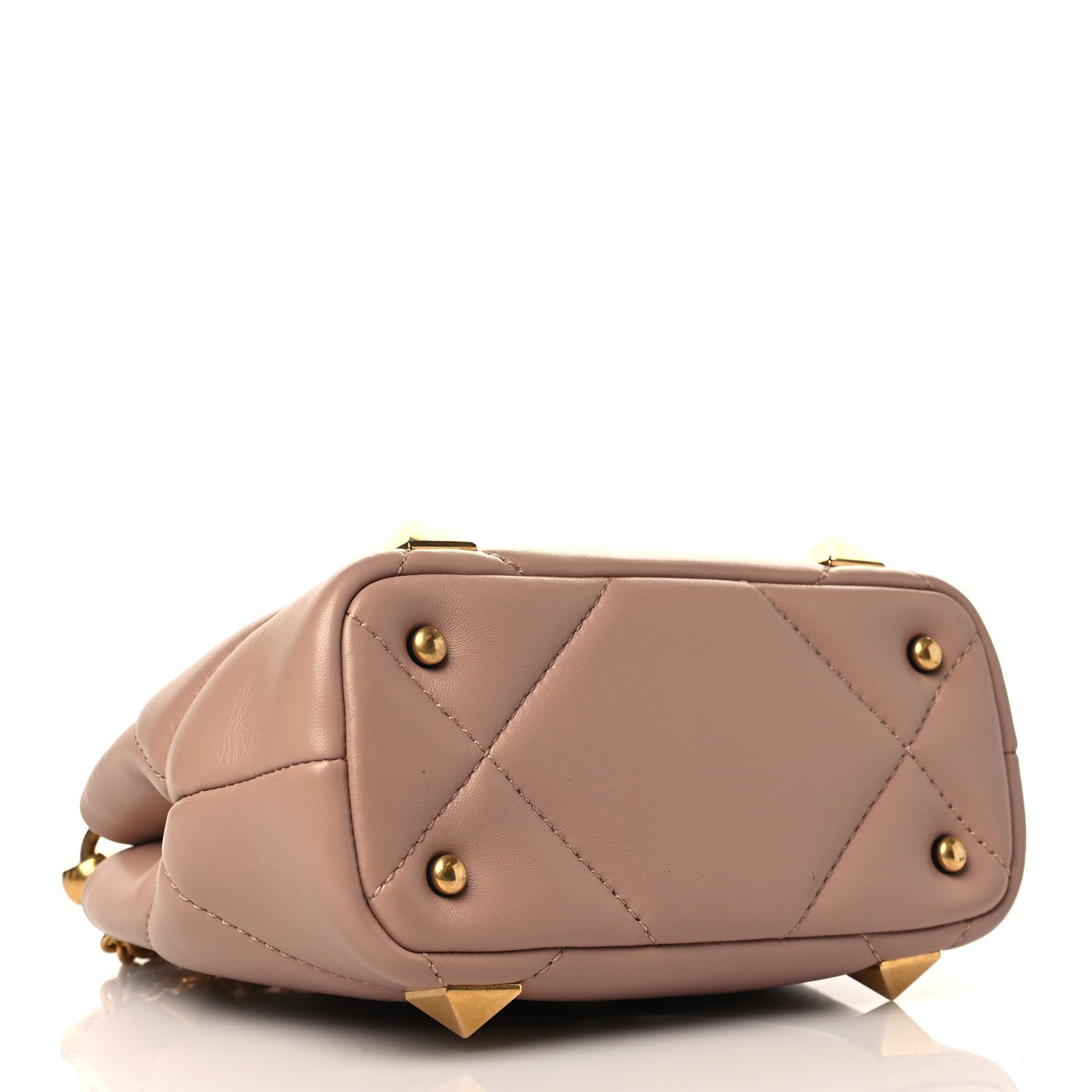 Valentino Garavani Nappa Mini Roman Stud The Handle Bag Rose Cannelle 4 of 6