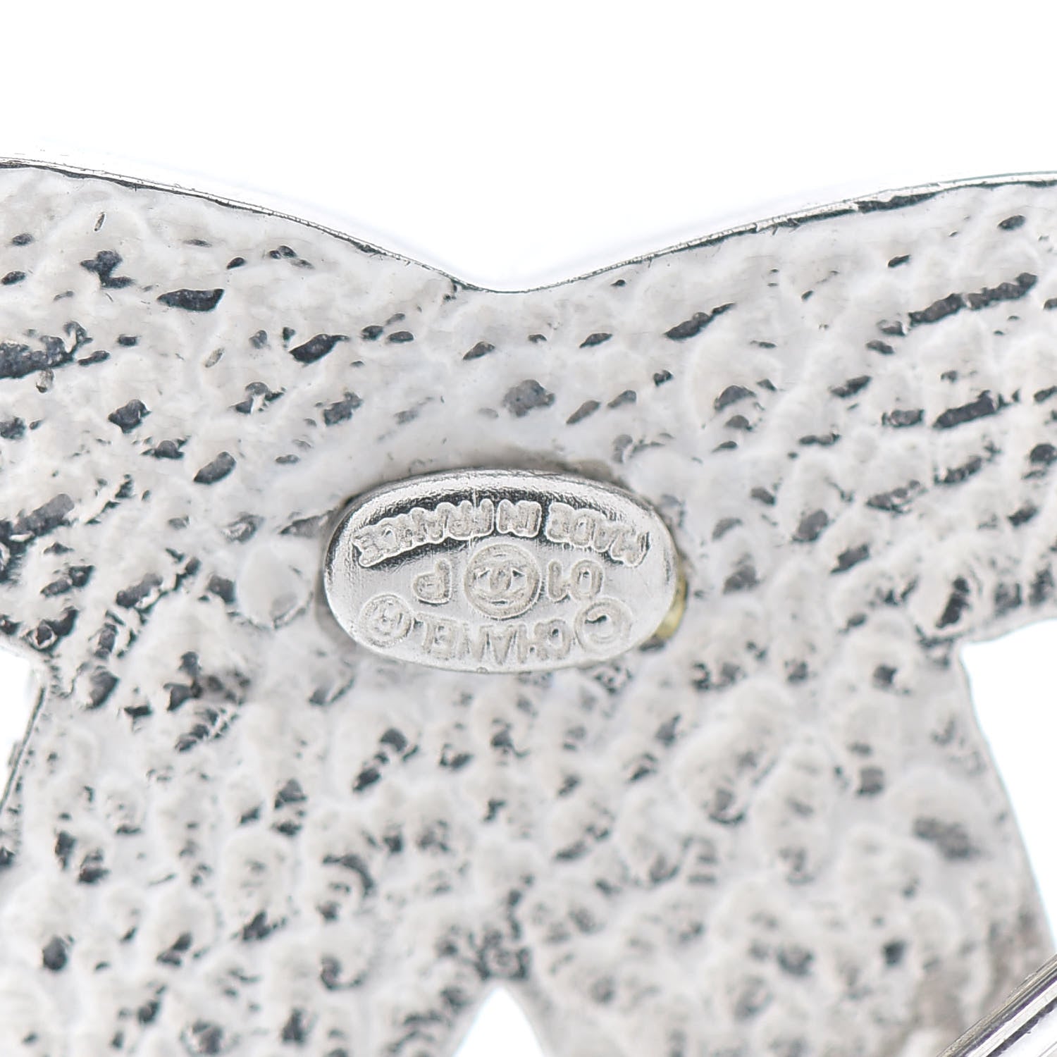 Chanel Baguette Crystal CC Brooch Silver 4 of 4