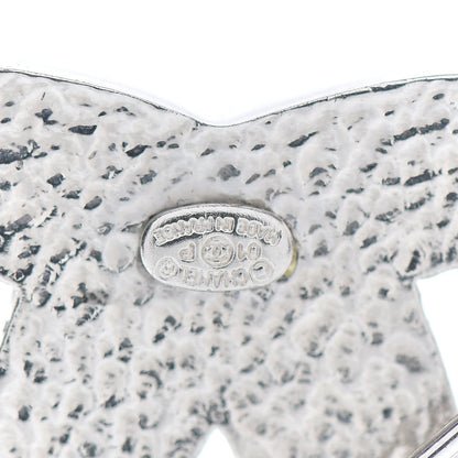 Chanel Baguette Crystal CC Brooch Silver 4 of 4