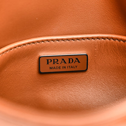 Prada Spazzolato Cleo Flap Adjustable Strap Shoulder Bag Tobacco 6 of 11