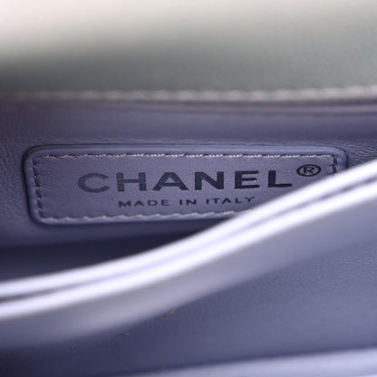Chanel Iridescent Caviar Quilted Extra Mini Coco Handle Flap Light Blue 6 of 11