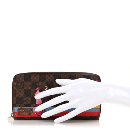 Louis Vuitton Damier Ebene 2016 Christmas Animation Zippy Wallet Rouge 2 of 9