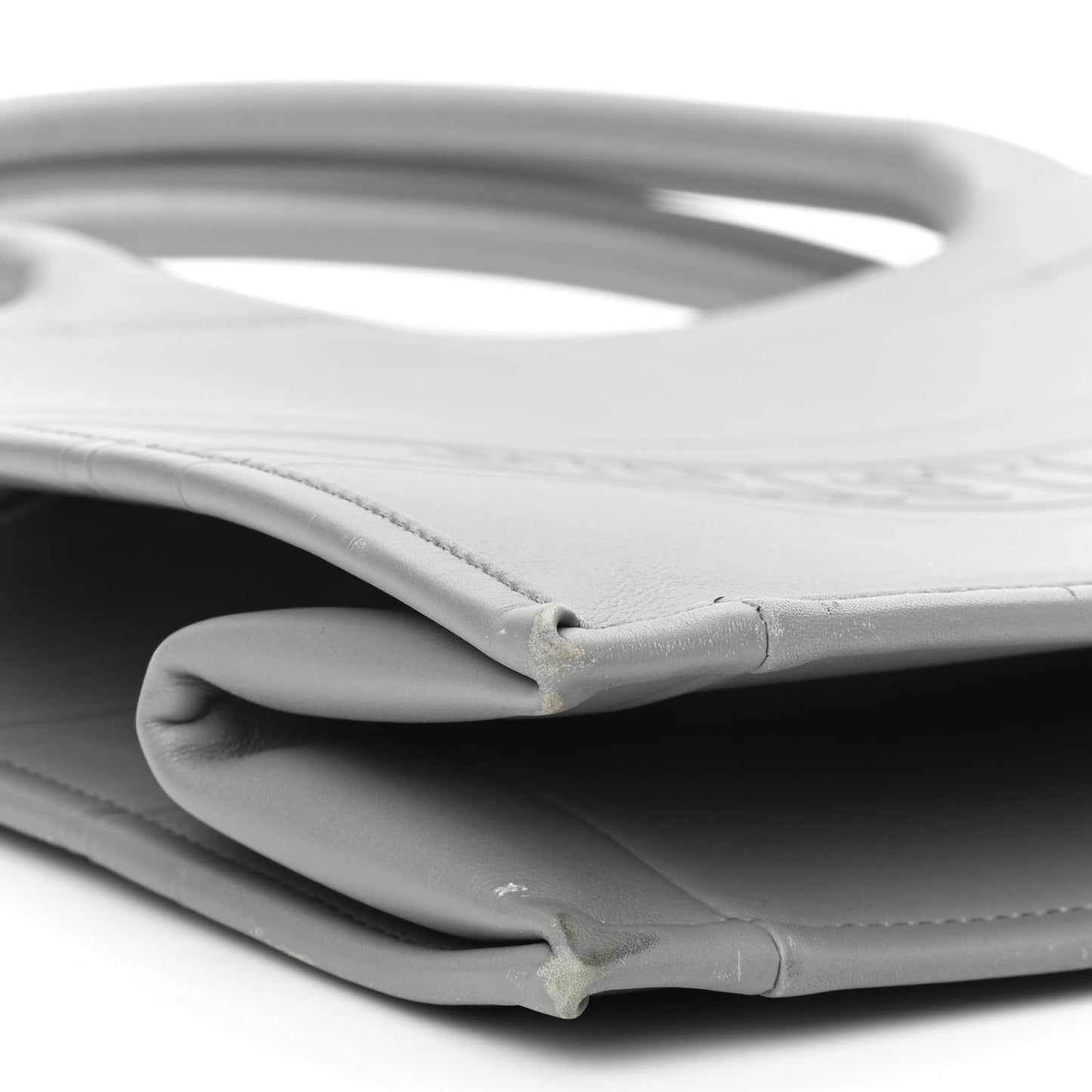 Calfskin Embossed Medium Book Tote Grey