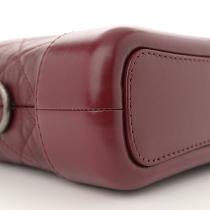 Chanel Aged Calfskin Quilted Small Gabrielle Hobo Burgundy 9 of 11