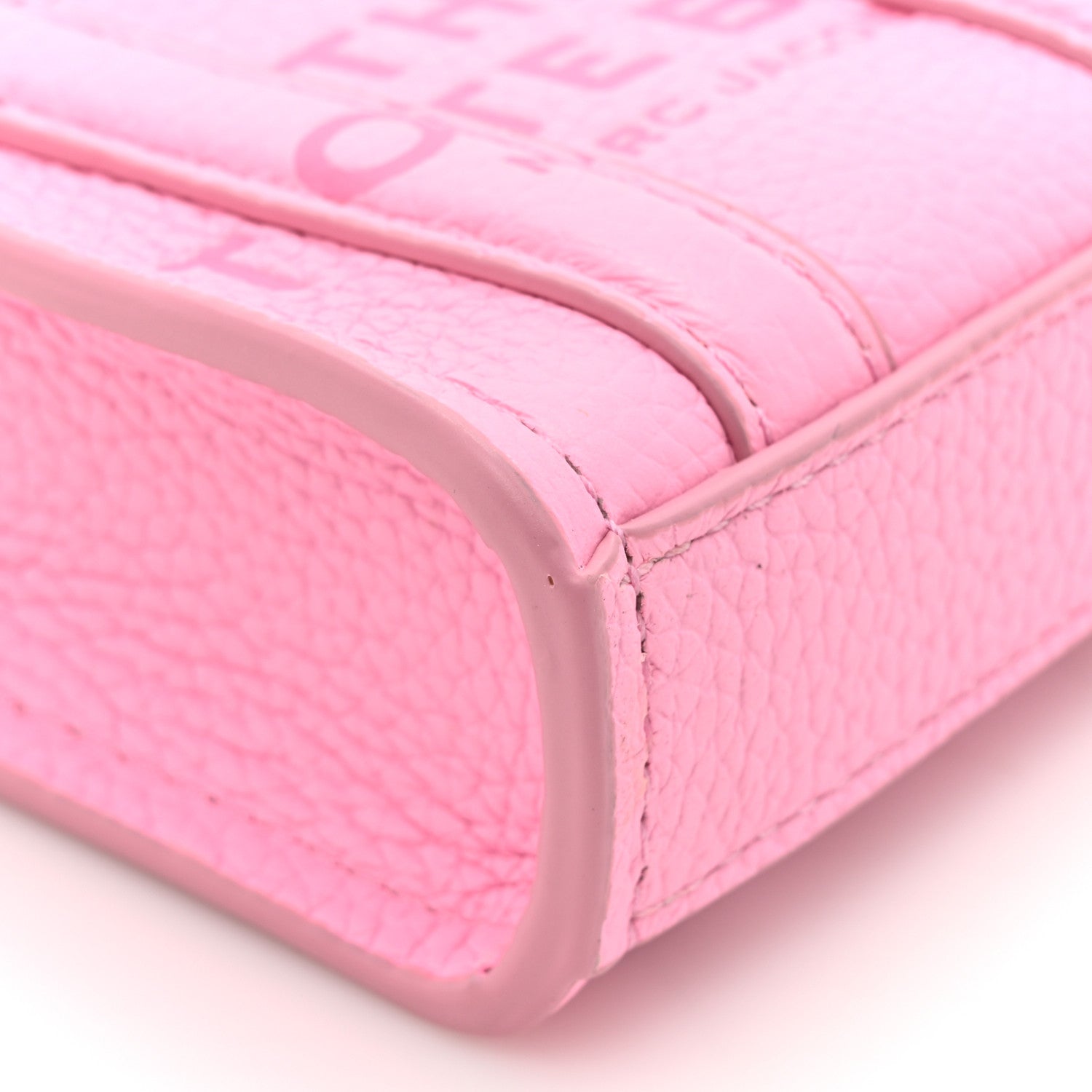 Marc Jacobs Grained Calfskin Nano Bag Charm The Tote Bag Fluro Candy Pink 7 of 7