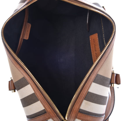 Burberry House Check Medium Alchester Bowling Bag Tan 6 of 20
