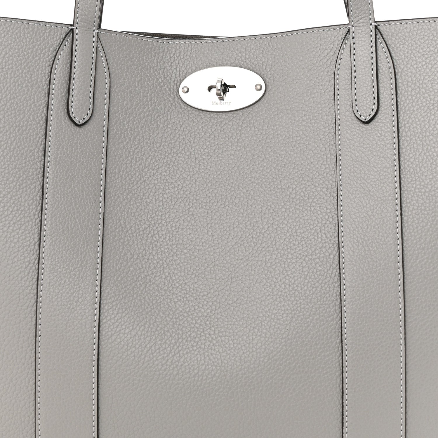 Mulberry Small Classic Grain Bayswater Tote Pale Grey 9 of 12