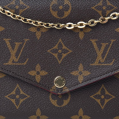 Louis Vuitton Monogram Pochette Felicie Chain Wallet Fuchsia 11 of 14