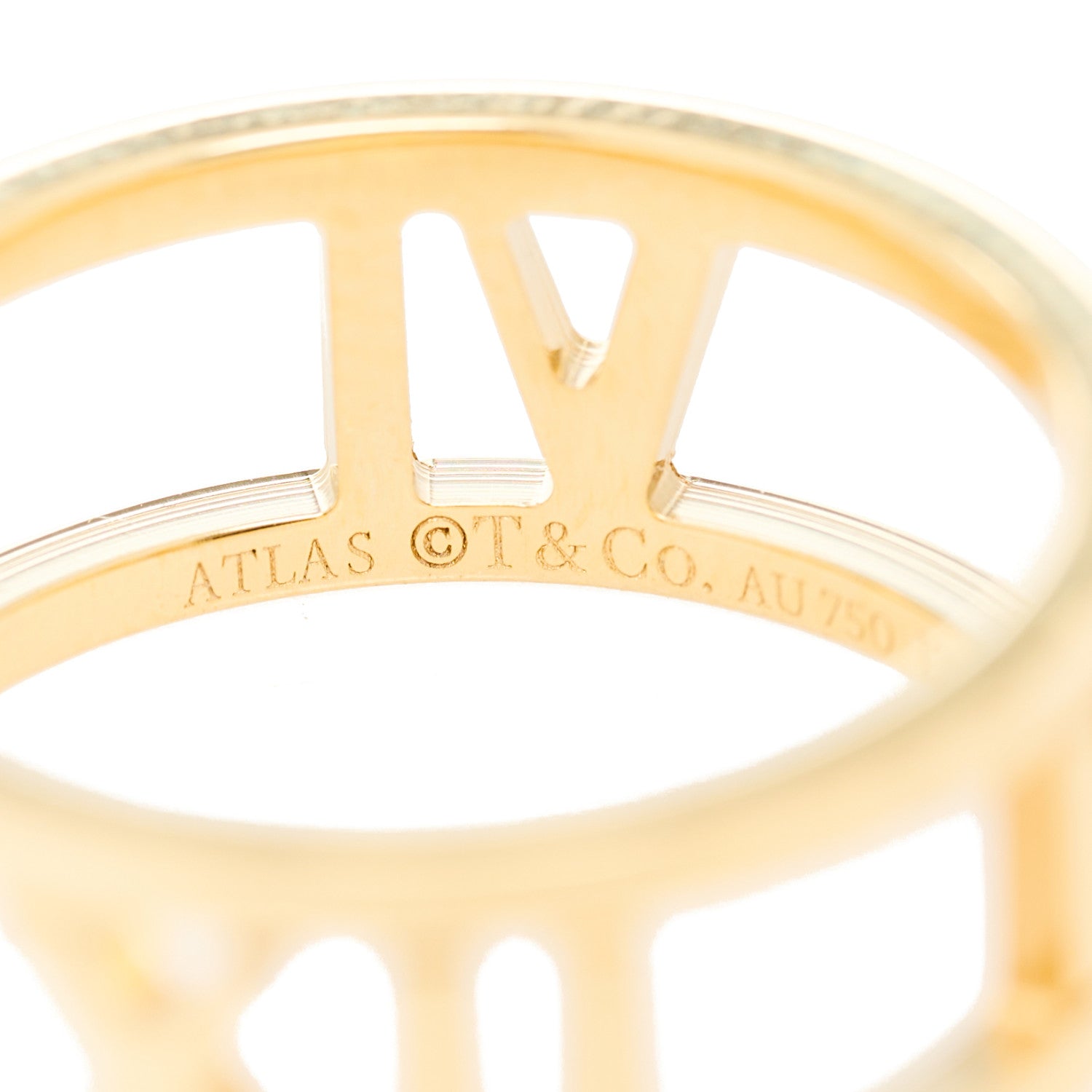 Tiffany 18K Yellow Gold Atlas Open Ring 50 5.5 4 of 7