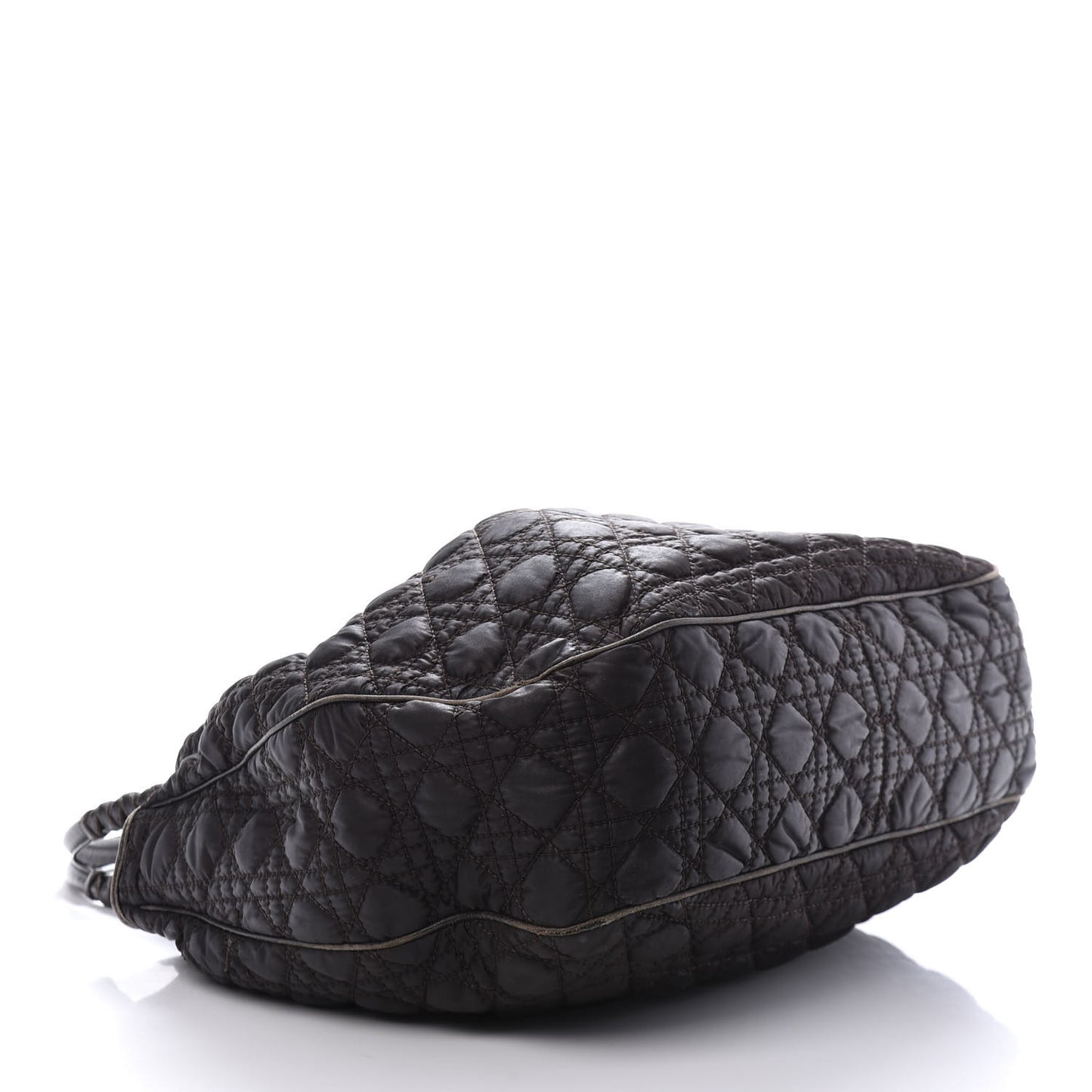 Nylon Cannage Shopper Tote Black