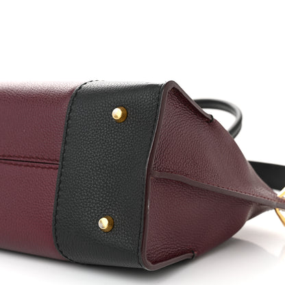 Alexander McQueen Grained Calfskin Small Bi-Color Legend Satchel Burgundy Black 9 of 10