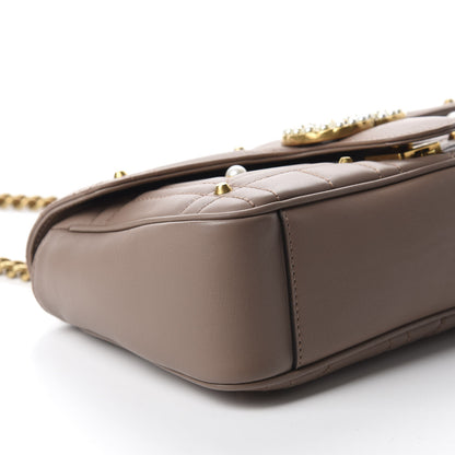 Gucci Calfskin Matelasse Studded Mini Pearly GG Marmont Shoulder Bag Porcelain Rose 6 of 10
