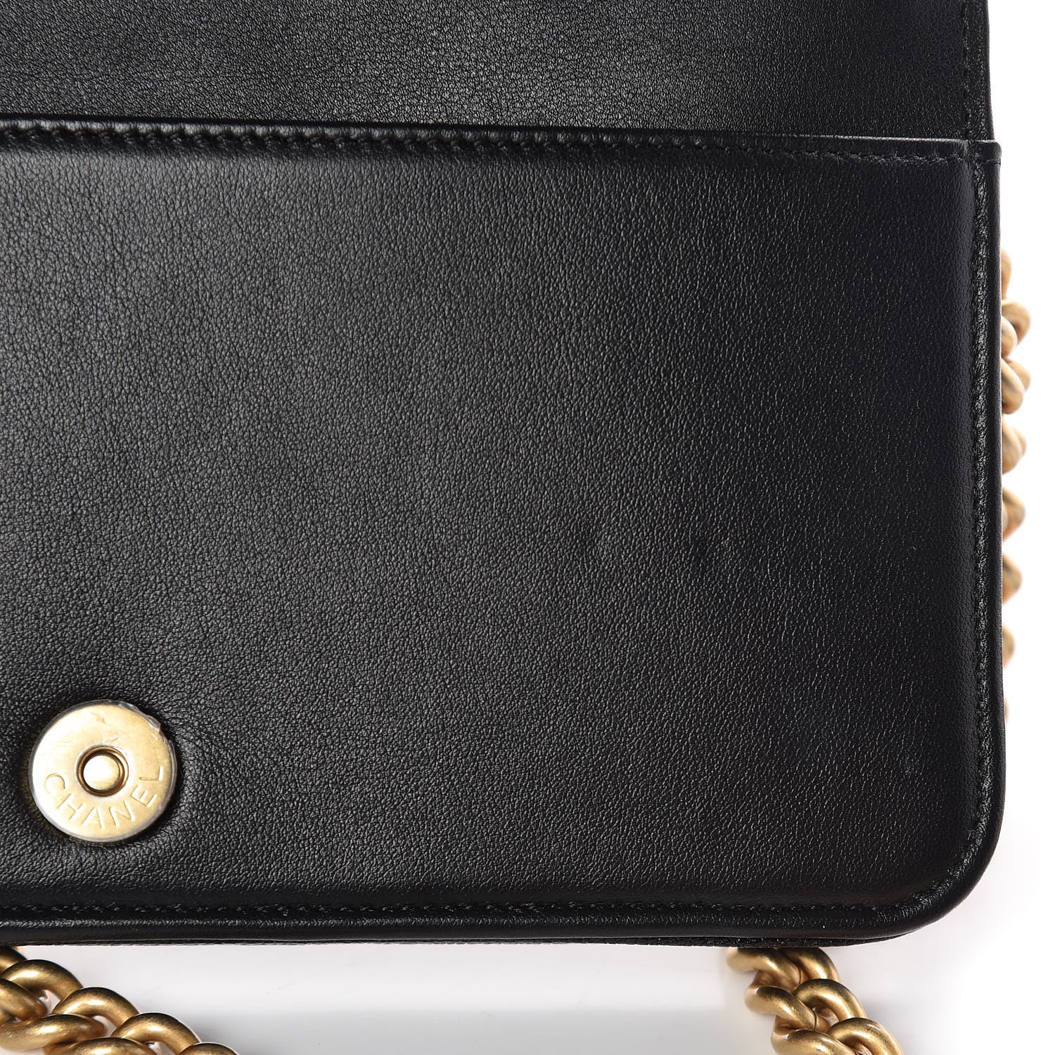 Chanel Caviar Quilted Boy Wallet On Chain WOC Black 11 of 15