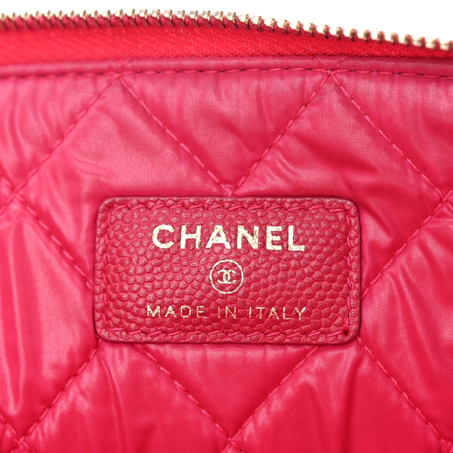 Chanel Caviar Quilted Medium Boy Cosmetic Case Dark Pink 6 of 12