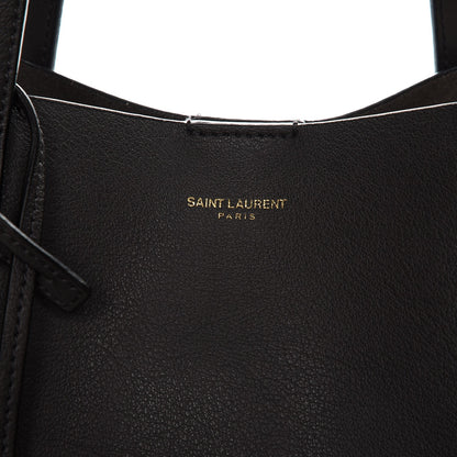 Saint Laurent Calfskin Large Shopping Tote Dark Anthracite 9 of 10