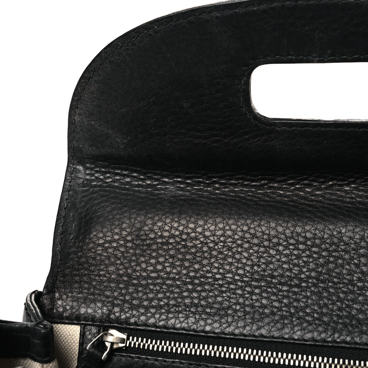 Calfskin Medium New Bamboo Top Handle Bag Black