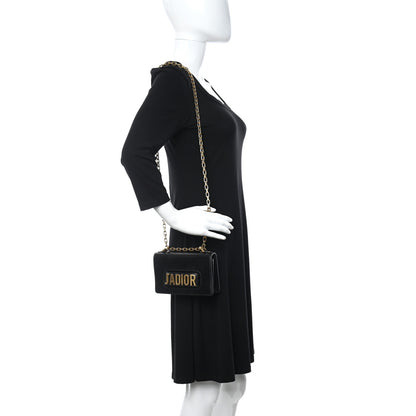 Christian Dior Crinkled Calfskin Mini J'Adior Chain Flap Bag Black 2 of 11