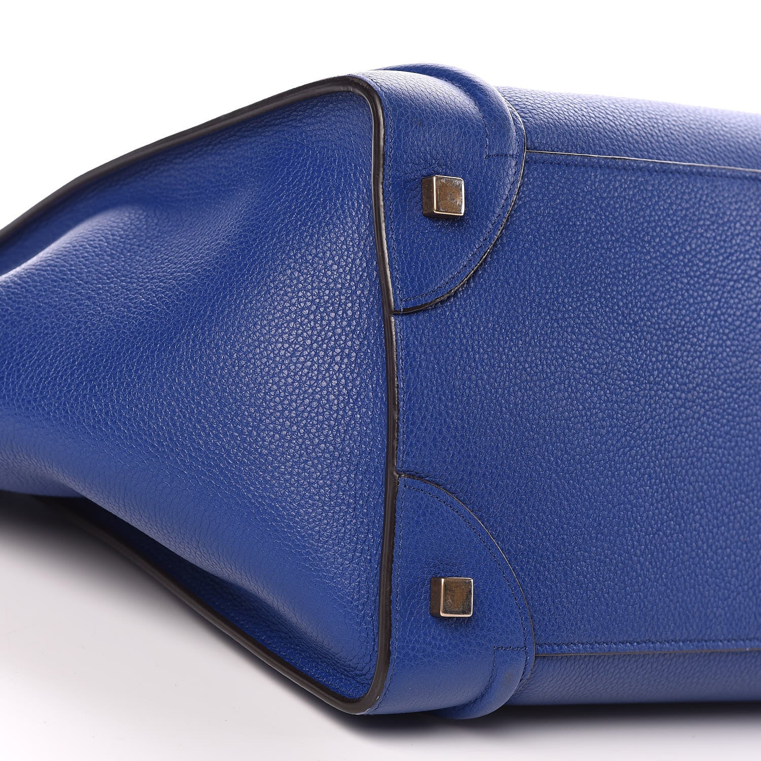 Celine Drummed Calfskin Mini Luggage Indigo 5 of 12