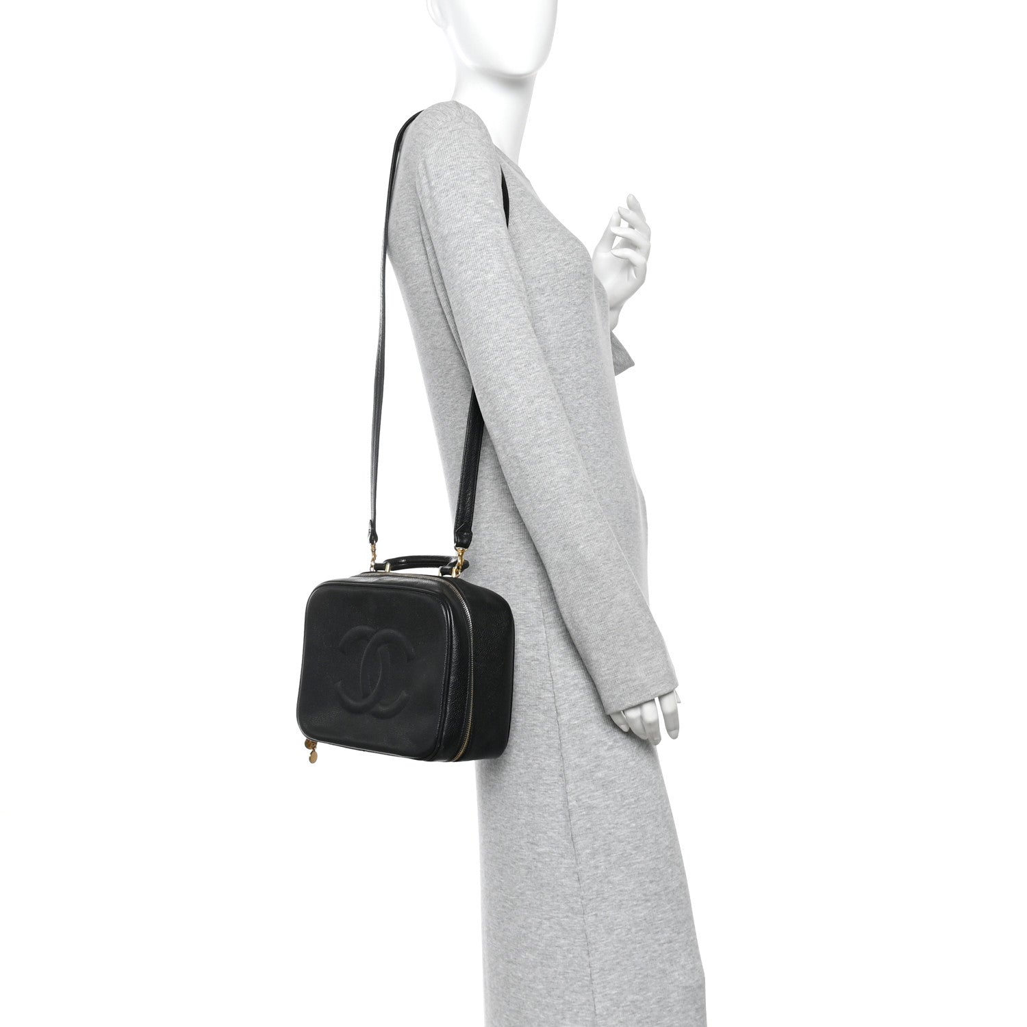 Chanel Caviar Timeless CC Vanity Case Black 2 of 10