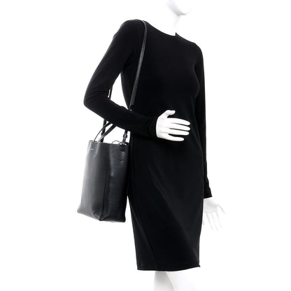 Celine Grained Calfskin Small Vertical Cabas Black 2 of 8